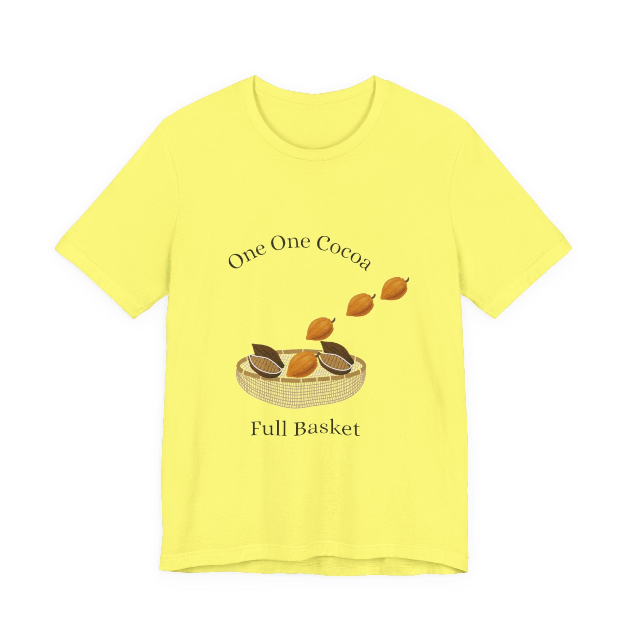 Jamaican Proverb T-Shirt Cocoa Basket Tee - Cute Unisex Short Sleeve T-Shirt, Cozy Wear, Casual Style