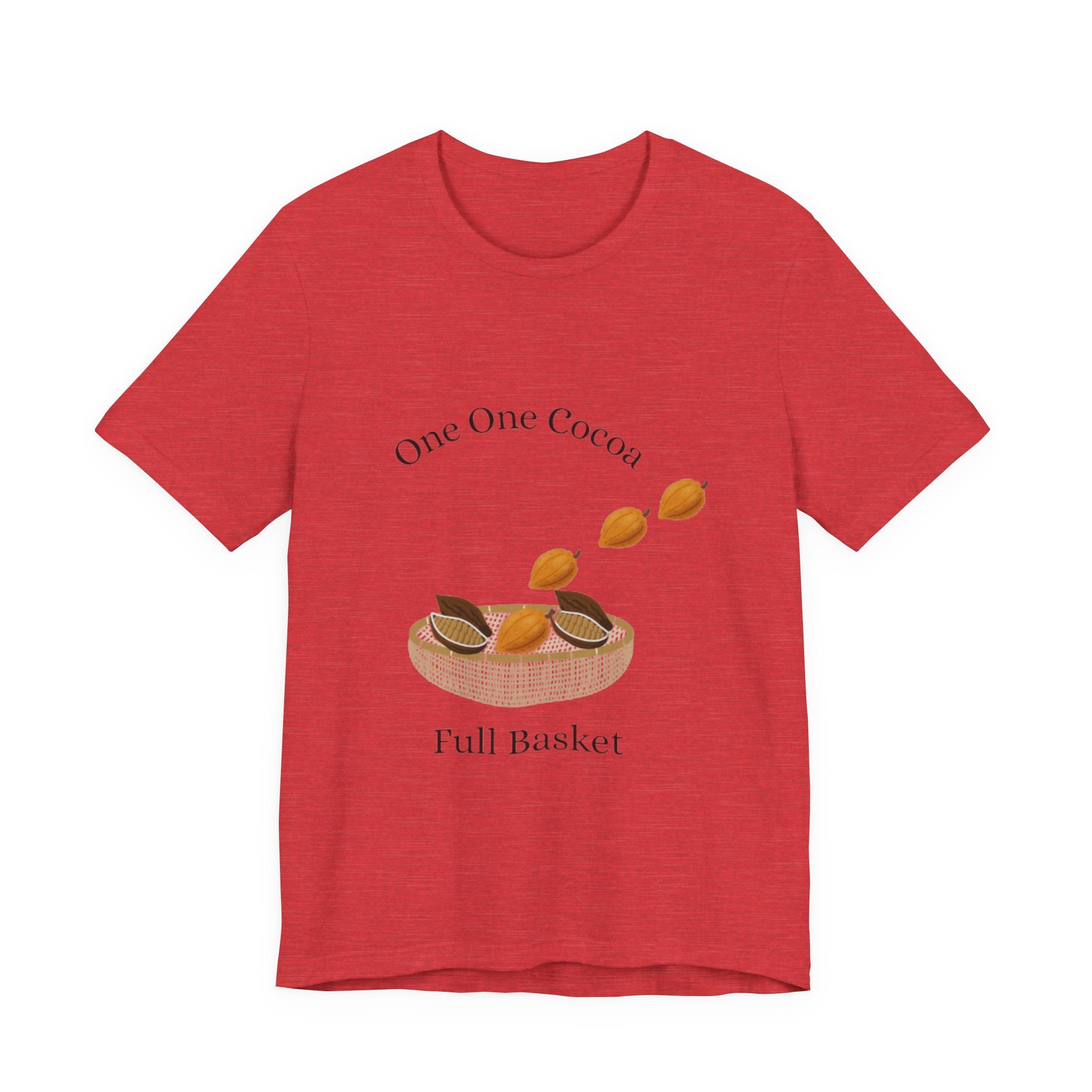 Jamaican Proverb T-Shirt Cocoa Basket Tee - Cute Unisex Short Sleeve T-Shirt, Cozy Wear, Casual Style