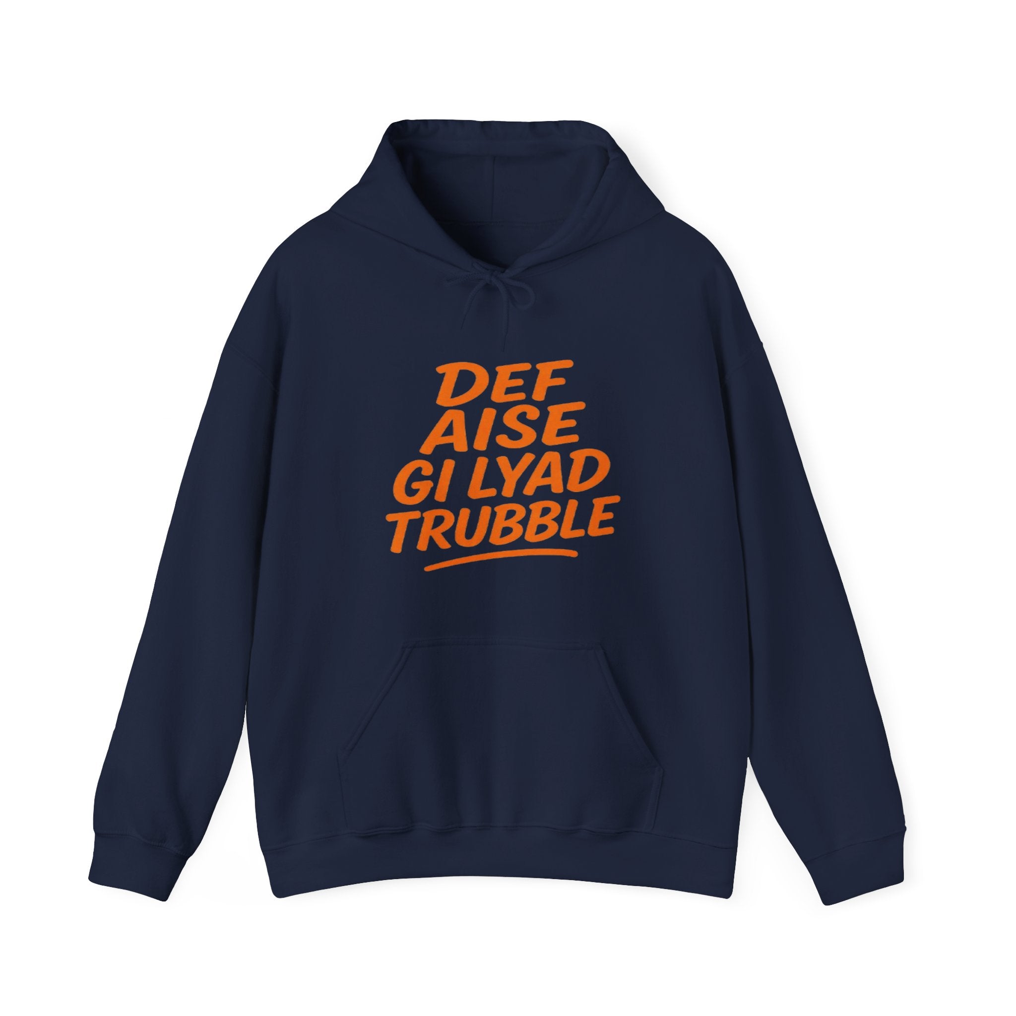 Graphic Hooded Sweatshirt, Retro Orange Graphic Hoodie, Cozy Hooded Sweatshirt, Jamaican Proverb Quote Pullover