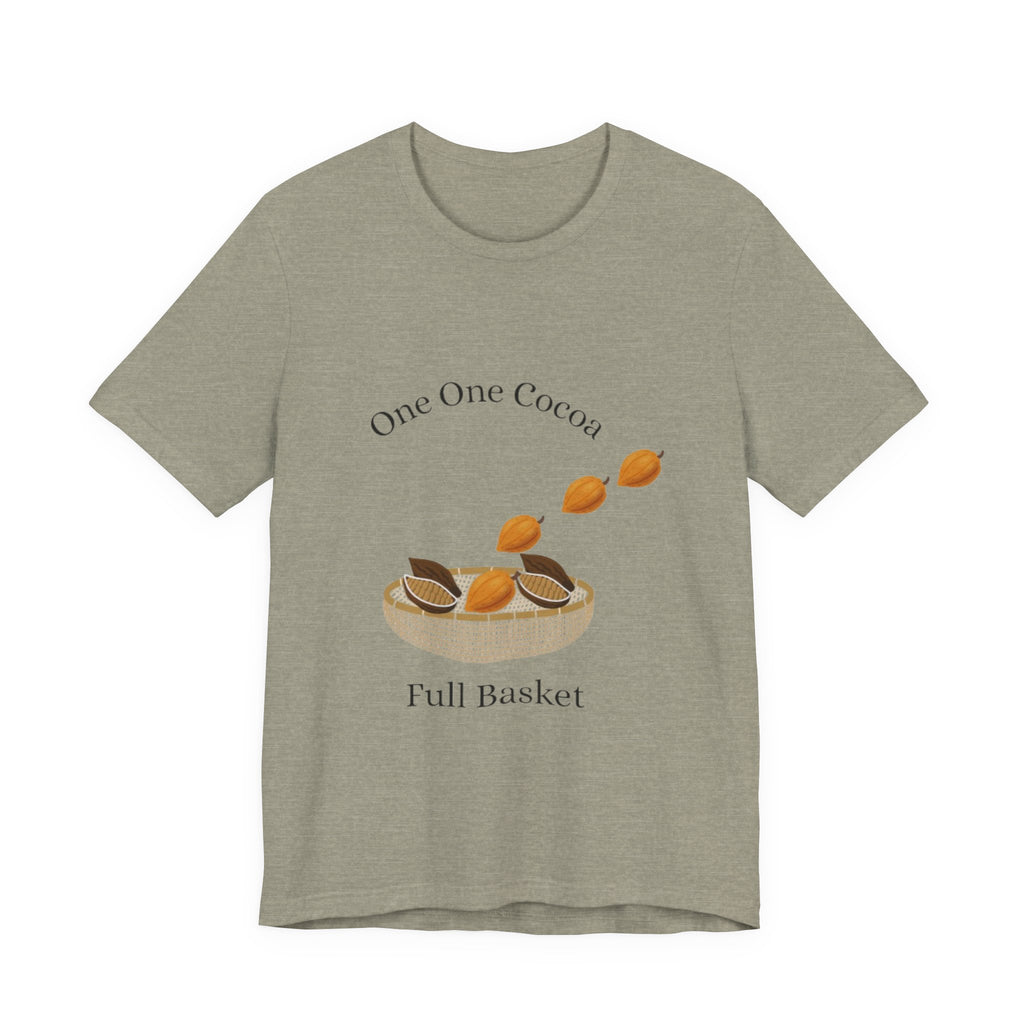 Jamaican Proverb T-Shirt Cocoa Basket Tee - Cute Unisex Short Sleeve T-Shirt, Cozy Wear, Casual Style
