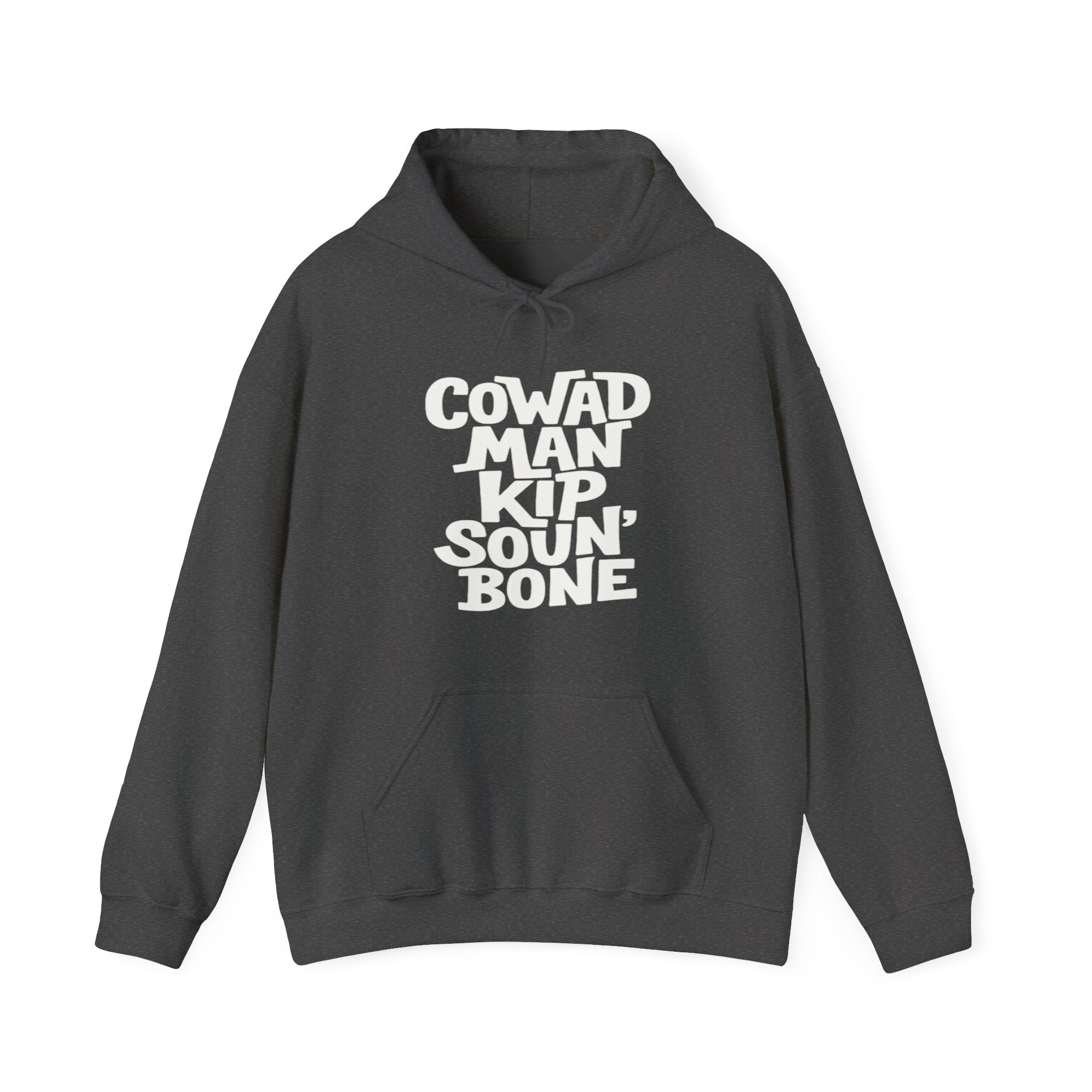 Cozy Statement Hoodie: 'COWAD MAN KIP SOUN' BONE', Casual Fashion, Gift for Friends, Unique Sweatshirt, Unisex Apparel