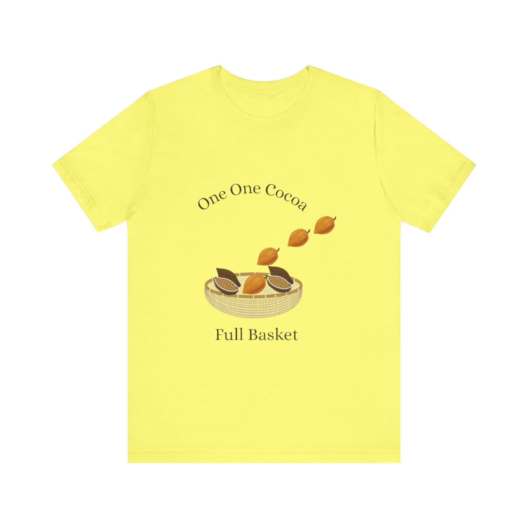 Jamaican Proverb T-Shirt Cocoa Basket Tee - Cute Unisex Short Sleeve T-Shirt, Cozy Wear, Casual Style