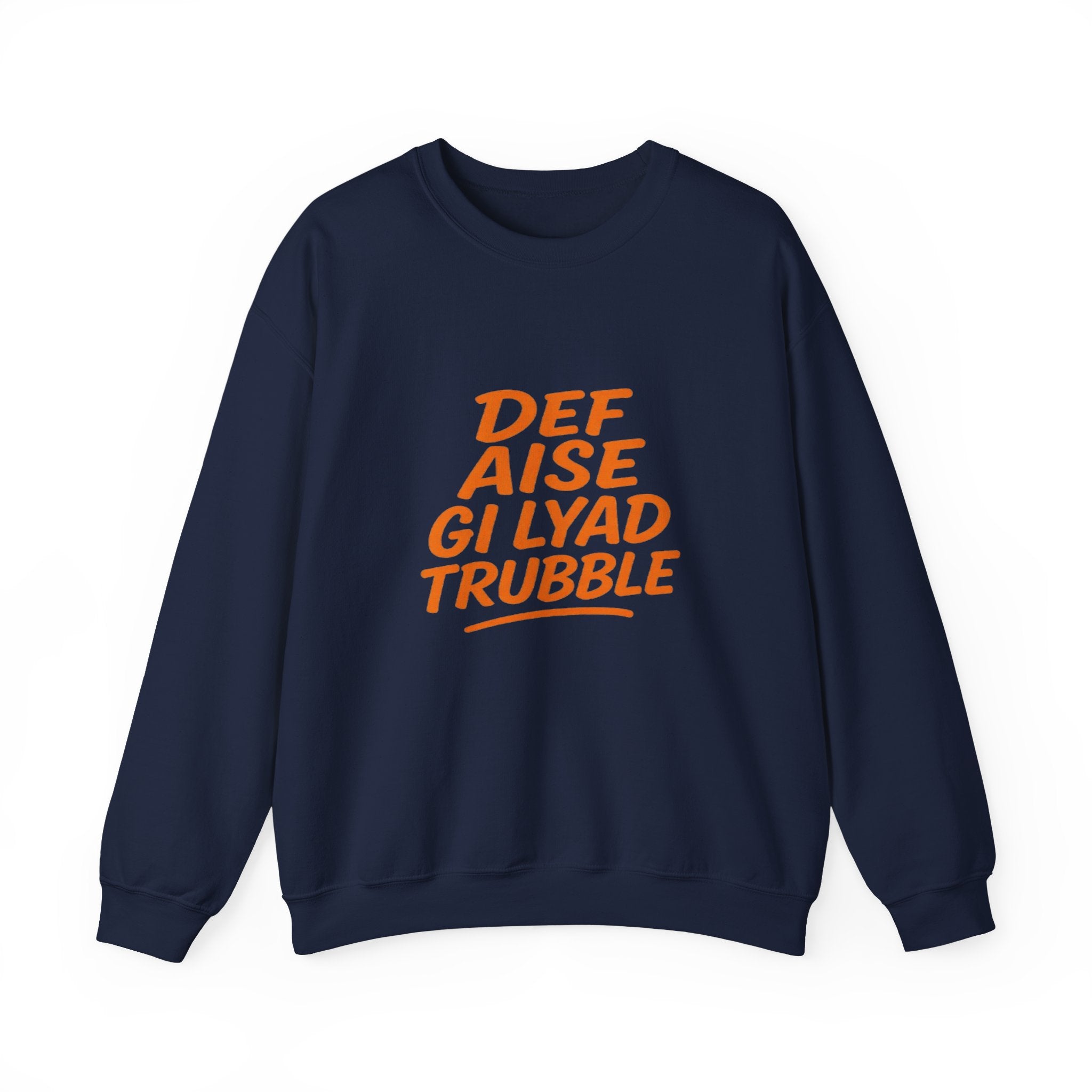 Crewneck Sweatshirt with Jamaican Proverb, Retro Orange Graphic Tee, Cozy Sweatshirt, For Jamaican Lovers